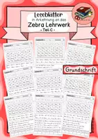 Vorschau - Arbeitsblätter - Leseblätter in Anlehnung an ZEBRA - Teil C I Klasse 1 I Grundschrift - Deckblatt