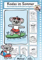 Vorschau - Stundenentwürfe - Koalas im Sommer, Ausmalbilder, Kunst - Deckblatt