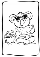 Vorschau - Stundenentwürfe - Koalas im Sommer, Ausmalbilder, Kunst - Seite 1
