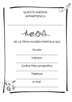 anteprima - Programmi scolastici / Materiali per docenti - Agenda di classe per 'insegnante - Pagina di copertina