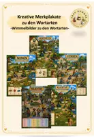 Vorschau - Poster - Wortarten kreative Merkplakate - Wimmelbilder - - Deckblatt