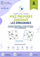 Aperçu - Feuilles d'exercices - 9 sudokus dinosaures gratuits – Maternelle PS, MS, GS – Logique & autonomie - Page de couverture