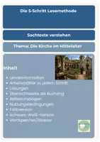 Vorschau - Unterrichtsreihen - 5-Schritt-Lesemethode Mittelalter Kirche Sachtext differenziert Klasse 4-6 - Seite 2