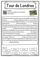 Aperçu - Inclusion - Tour de Londres – Fiche : texte à trous, compréhension orale et mots mêlés - Page 1