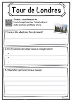 Aperçu - Inclusion - Tour de Londres – Fiche : texte à trous, compréhension orale et mots mêlés - Page 3