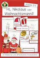 Vorschau - Arbeitsblätter - Nikolaus und Weihnachtsmann: Gemeinsamkeiten und Unterschiede (Religion Grundschule Klasse 2-4) - Seite 1