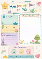Aperçu - Feuilles d'exercices - Mon premier jour d’école – TPS, PS, MS, GS & CP | Fiches souvenir de rentrée – Gratuit - Page 2