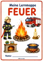Vorschau - Arbeitsblätter - Element Feuer – Lernmappe mit 14 Arbeitsblättern | Feuerwehr, Brandschutz & Feuer-Quiz I 2. bis 4. Klasse Grundschule I PDF ausdrucken - Deckblatt
