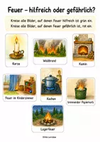 Vorschau - Arbeitsblätter - Element Feuer – Lernmappe mit 14 Arbeitsblättern | Feuerwehr, Brandschutz & Feuer-Quiz I 2. bis 4. Klasse Grundschule I PDF ausdrucken - Seite 2