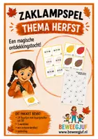 Voorbeeld - zaklampspel buurgetallen tot 30 herfst - Voorblad