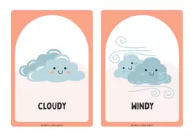 Προεπισκόπηση - Flashcards - Cute Weather Flashcards –English Vocabulary - Σελίδα 2