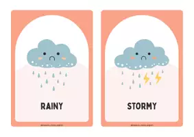 Προεπισκόπηση - Flashcards - Cute Weather Flashcards –English Vocabulary - Σελίδα 3