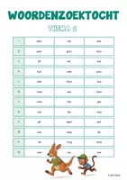 Voorbeeld - Woordenzoektocht (bewegend leren) | Taaltoer thema 2 - Voorblad