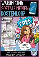 Vorschau - Stundenentwürfe - Soziale Medien – Warum sind sie kostenlos? Klasse 5 6 7 8 - Deckblatt