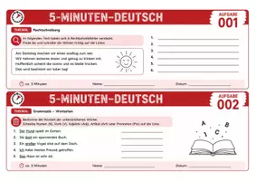 Vorschau - Arbeitsblätter - 67 Aufgaben: 5-Minuten-Deutsch! - Seite 1