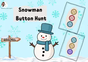 Προεπισκόπηση - Flashcards - Snowman Button Hunt | Winter Color & Pattern Matching Game - Εξώφυλλο