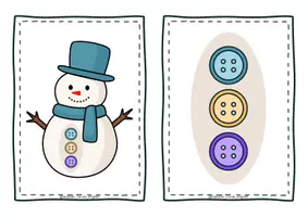 Προεπισκόπηση - Flashcards - Snowman Button Hunt | Winter Color & Pattern Matching Game - Σελίδα 2