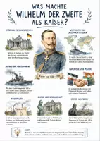 Vorschau - Arbeitsblätter - Lernplakat + Arbeitsblätter "Was machte Wilhelm der Zweite als Kaiser?" + Lösung & MP3 + Mindmap + Infografik - Deckblatt