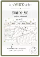 Vorschau - Poster - Stundenpläne Gänseblümchen / Stundenpläne neutral / editierbar - Deckblatt