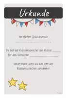 Vorschau - Poster - Urkunde Klassensprecher_in - Seite 1