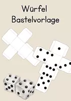 Vorschau - Mal- und Bastelvorlagen - (Spiel) Würfel Bastelvorlage - Deckblatt