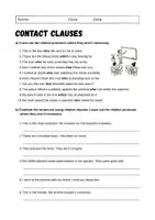 Vorschau - Arbeitsblätter - Contact Clauses: Grammar (English) - Seite 1