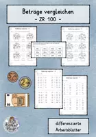 Vorschau - Arbeitsblätter - Geldbeträge berechnen - Klasse 2 - Station 7 - Deckblatt