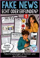 Vorschau - Stundenentwürfe - Medienkompetenz - Fake News in den Sozialen Medien erkennen & prüfen Klasse 5–8 - Deckblatt