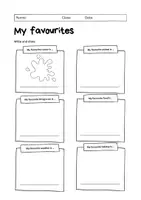 Vorschau - Arbeitsblätter - My favourites: Worksheet (English) - Deckblatt