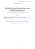 Vorschau - Unterrichtsreihen - AcI, Participium coniunctum & Ablativus absolutus – Latein sicher übersetzen | Klasse 8–10 - Seite 1