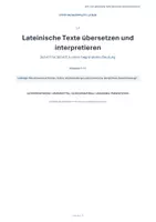 Vorschau - Unterrichtsreihen - Lateinische Texte übersetzen & interpretieren – Übersetzungsstrategien systematisch trainieren | Klasse 7–11 - Seite 1