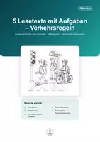 Vorschau - Arbeitsblätter - Verkehrsregeln | 5 Lesetexte mit Aufgaben & Lösungen – Leseverständnis Klasse 3–4 - Deckblatt
