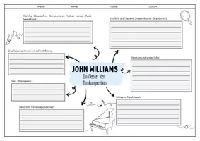 Vorschau - Arbeitsblätter - Filmmusik: 7. Filmkomponist John Williams (MindMap/Recherchearbeit) - Seite 2