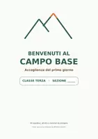 anteprima - Altro tipo di materiale - Accoglienza_classe_terza_Campo_Base_kit_completo - Pagina 1