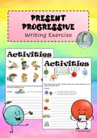 Vorschau - Arbeitsblätter - Present Progressive - Writing Exercise - Deckblatt