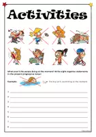 Vorschau - Arbeitsblätter - Present Progressive - Writing Exercise - Seite 2