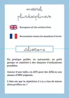Aperçu - Apprentissages en autonomie - Jeu à plastifier - Typographie (cycle 1 et 2) - Page de couverture