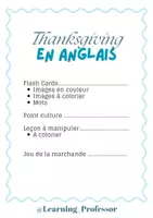 Aperçu - Apprentissages en autonomie - Kit d'anglais - Leçon à manipuler - Thanksgiving - Page de couverture