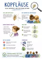 Vorschau - Arbeitsblätter - Lernplakat + Arbeitsblätter zum Thema "Kopfläuse" + Lösung & MP3 + Mindmap + Infografik - Deckblatt