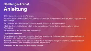 Vorschau - Spiele - Challenge Arena – das interaktive Teamspiel mit 30 lustigen Challenges - Seite 1