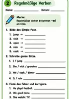 Vorschau - Arbeitsblätter - simple past - Übung Klasse 5-6 mit Lösungen - Seite 2
