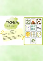 Aperçu - Jeux - Mémory version TROPICALE - Page de couverture