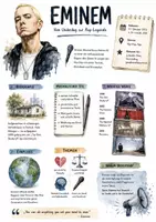 Vorschau - Arbeitsblätter - Lernplakat + AB mit Fragen zum Thema "Eminem" + Lösungsblatt + Mindmap + Infografik - Deckblatt