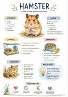 Vorschau - Arbeitsblätter - Lernposter + Arbeitsblätter zum Thema "Hamster" + Lösung & MP3 + Mindmap + Infografik - Deckblatt