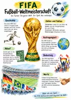 Vorschau - Arbeitsblätter - Lernplakat + Arbeitsblätter zum Thema "FIFA Fussball-Weltmeisterschaft" + Lösung & MP3 + Mindmap - Deckblatt
