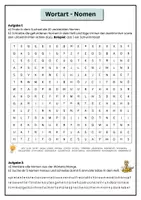 Vorschau - Arbeitsblätter - AB - Wortart Nomen & zusammengesetzte Nomen - Deckblatt