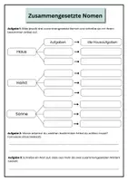 Vorschau - Arbeitsblätter - AB - Wortart Nomen & zusammengesetzte Nomen - Seite 1