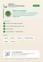 Vorschau - Arbeitsblätter - 🌊 FRESCH-Trainer: Silben schwingen – Rechtschreibung Klasse 3/4 (interaktiv, 40 Aufgaben + Merkblatt) - Seite 1