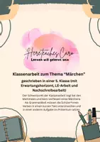 Vorschau - Klassenarbeiten - Klassenarbeit Märchen 5 - Deckblatt