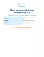 Vorschau - Arbeitsblätter - Biologie_Tiere-Lebensraum_Klasse-6 - Deckblatt